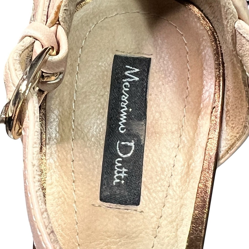 Massimo Dutti Snake Print Sandals 38 Ankle Strap Block Heel Peep Toe 4.25" Heel - Picture 4 of 12